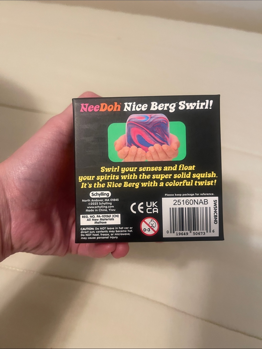 NeeDoh Nice Berg Swirl Super Solid Squish - Purple & Blue - Picture 4 of 6